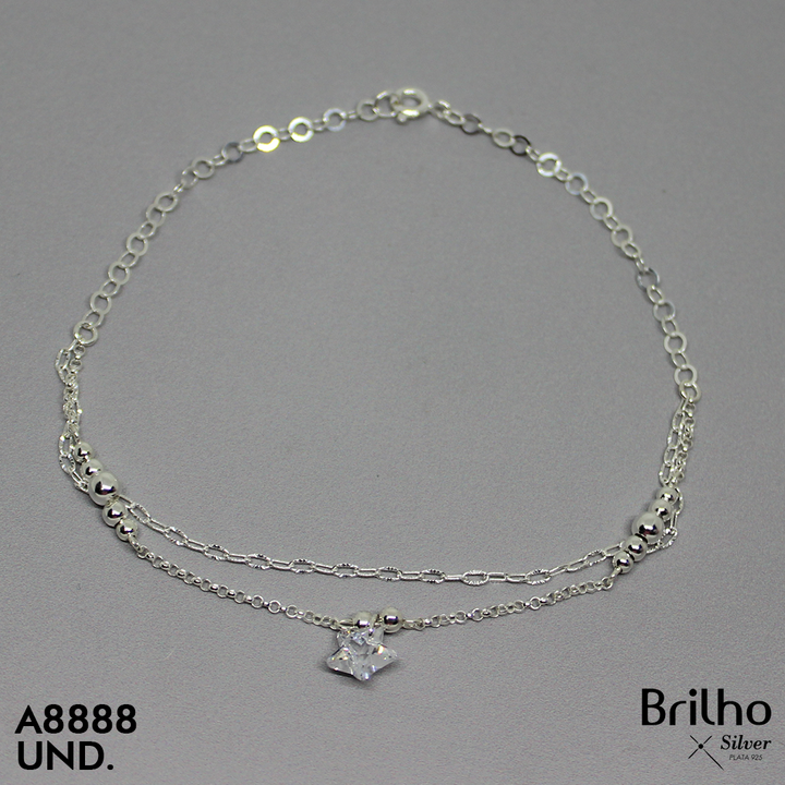 T7N073 TOBILLERA BALINES Y ESTRELLA EN CIRCîN