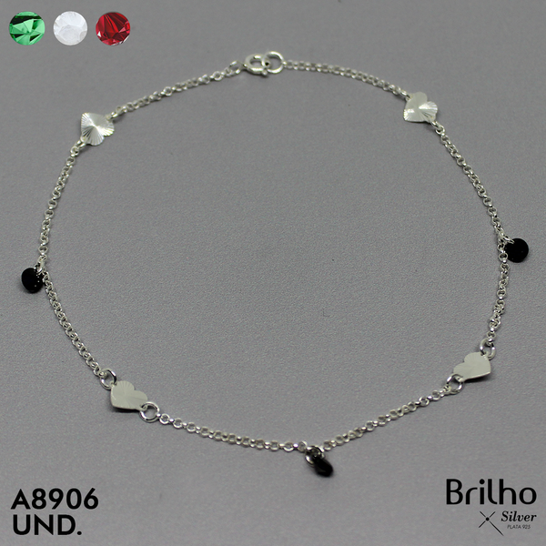 T7N078 TOBILLERA CORAZONES