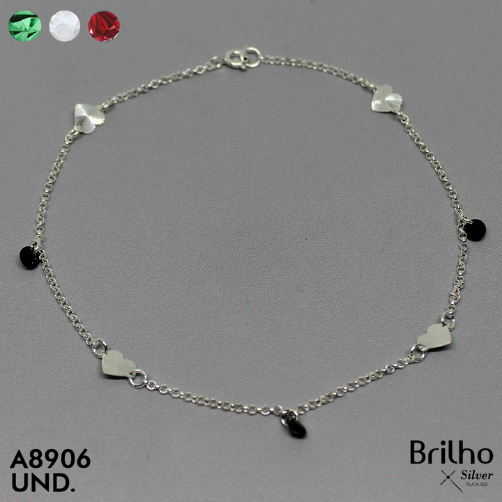 T7N078 TOBILLERA CORAZONES