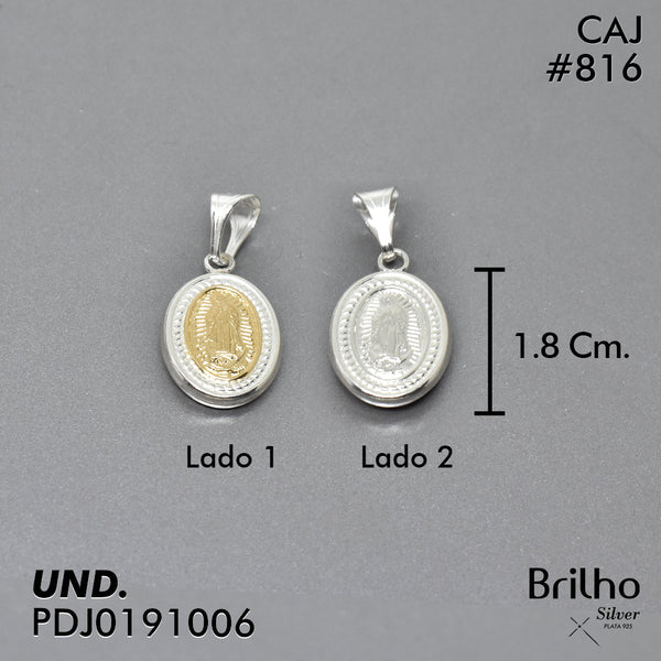 CDJ0816  DIJE GUADALUPE ORO PLATA