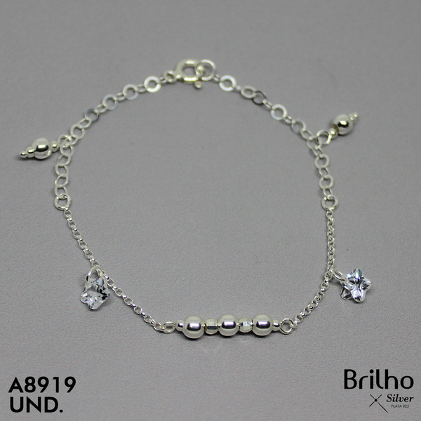 T8N408 PULSERA BALINES Y CIRCONES ESTRELLA