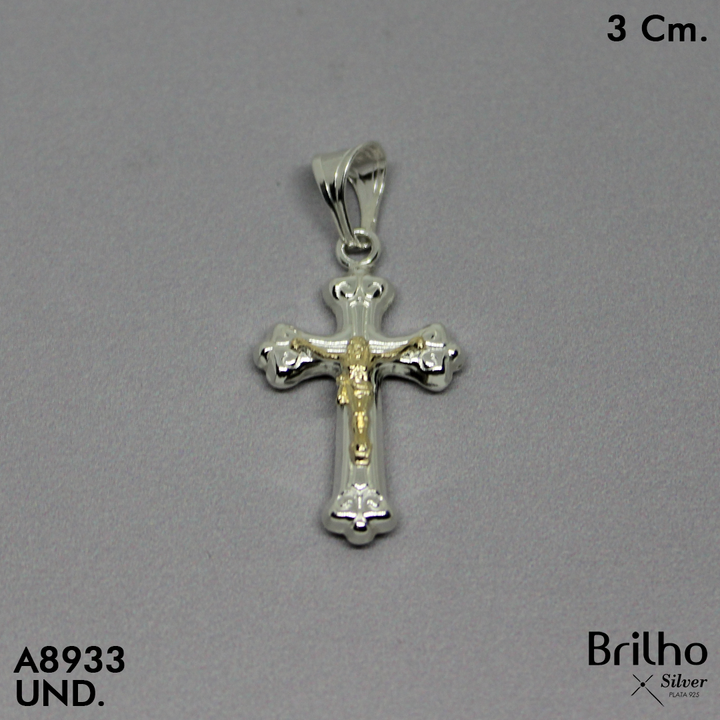 CDJ0650A  DIJE CRISTO ORO PLATA