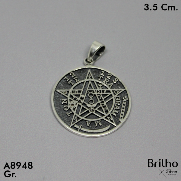 CDJ0436  DIJE PENTAGRAMA ENVEJECIDO