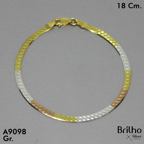 CPU1515 PULSERA TRES OROS  18CM