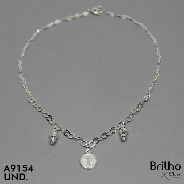 T7N061 TOBILLERA BALIN DIAMANTADO SAN BENITO