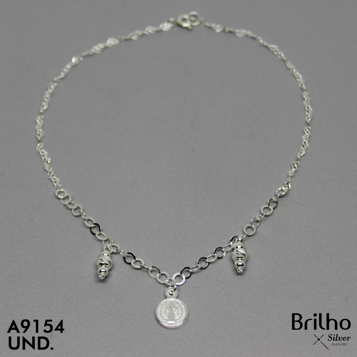 T7N061 TOBILLERA BALIN DIAMANTADO SAN BENITO