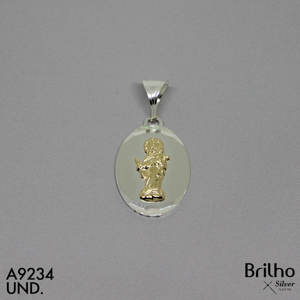 CDJ0783A DIJE MARêA AUXILIADORA ORO PLATA