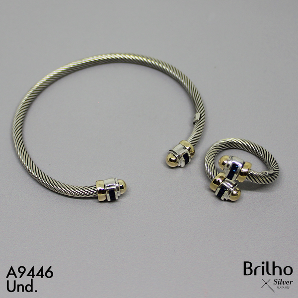 T23N022 ARO TU Y YO ORO PLATA ENVEJECIDO