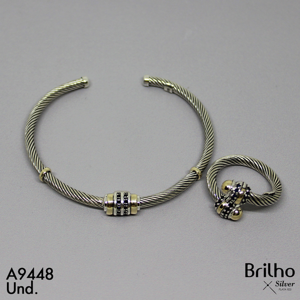 T23N005 ARO TU Y YO ORO PLATA ENVEJECIDO