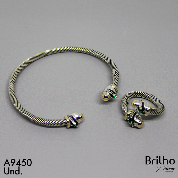 T23N012 ARO TU Y YO ORO PLATA ENVEJECIDO