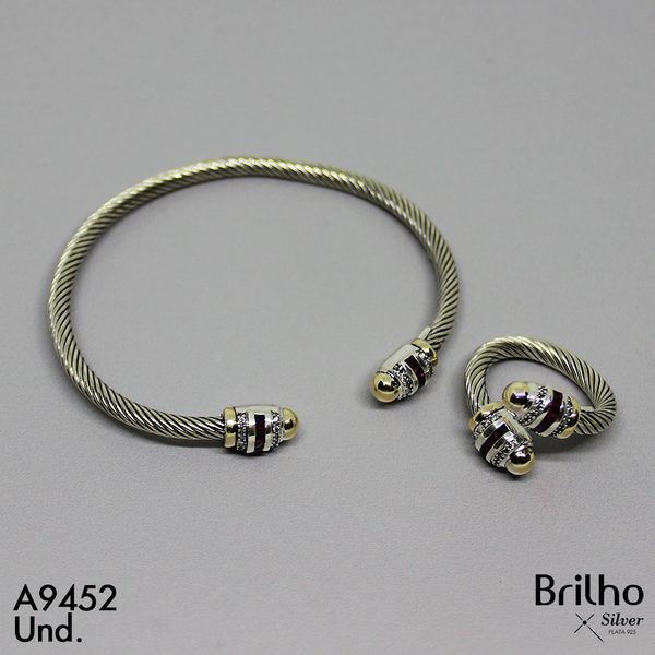 T23N033 ARO TU Y YO ORO PLATA ENVEJECIDO