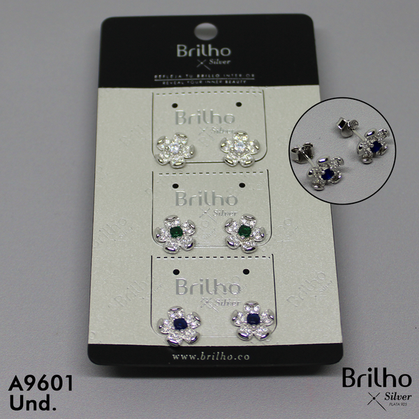 T3N038 TOPO FLOR MICROCIRCONES RODIO X3