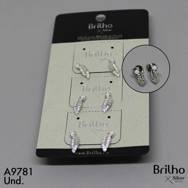 T3N033 TOPO HOJA RODIO X3