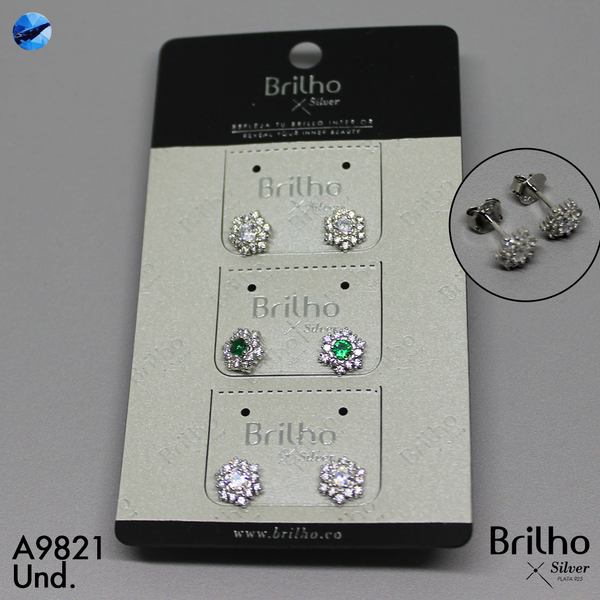 T3N095 TOPO FLOR RODIO X3