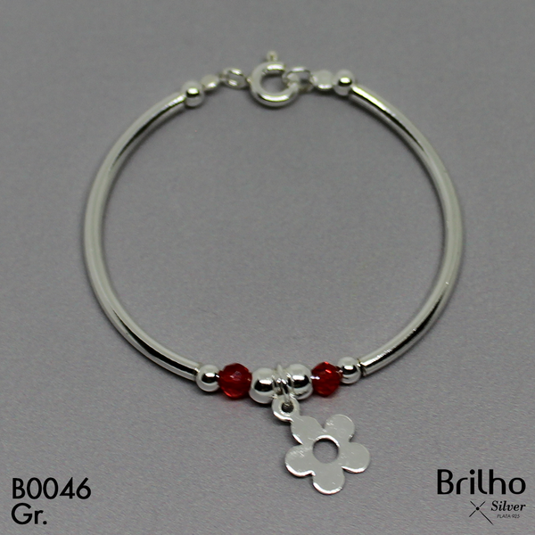DES0122 PULSERA BALINES DIJE FLOR