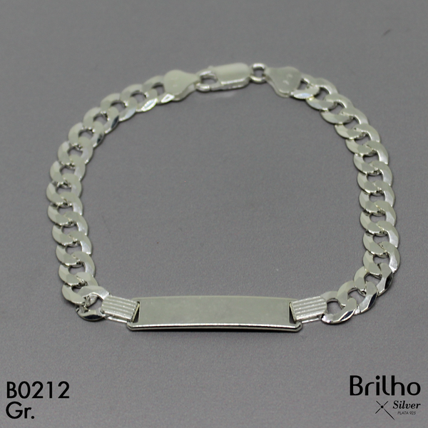 CPU1135 PULSERA PLACA CUBANA 21CM