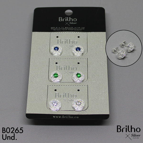 T3N187 TOPO CIRCULO CON FLOR  MICROCIRCON X3