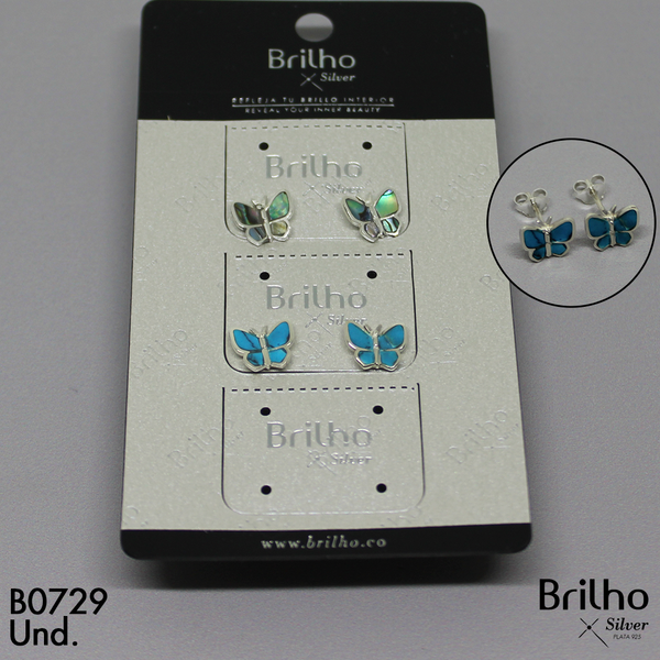 T3N323 TOPO MARIPOSA PIEDRA NACAR X3