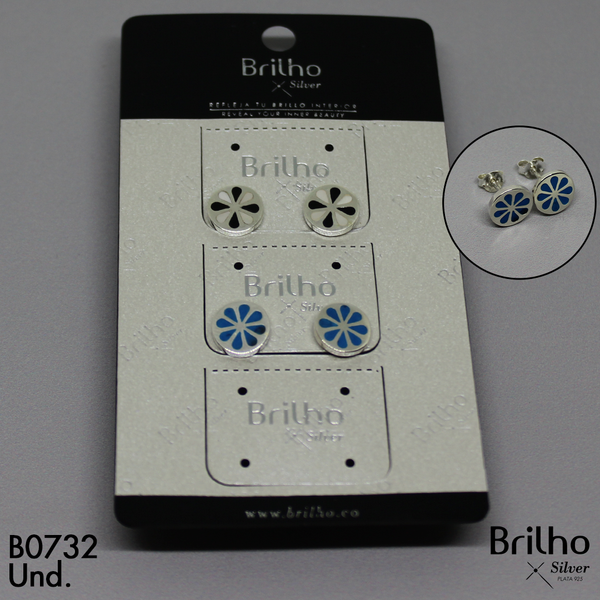 T3N325 TOPO CIRCULO CON FLOR PIEDRA NACAR X3