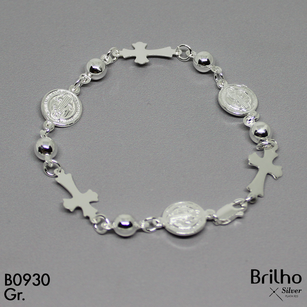 T9N381 PULSERA BALêN, SAN BENITOS Y CRUCES