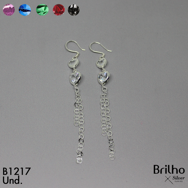 T12N147 ARETE LARGO DOS CORAZONES EN CRISTAL