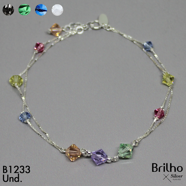 T8N343 PULSERA MURANO Y TEJIDO VENECIANA