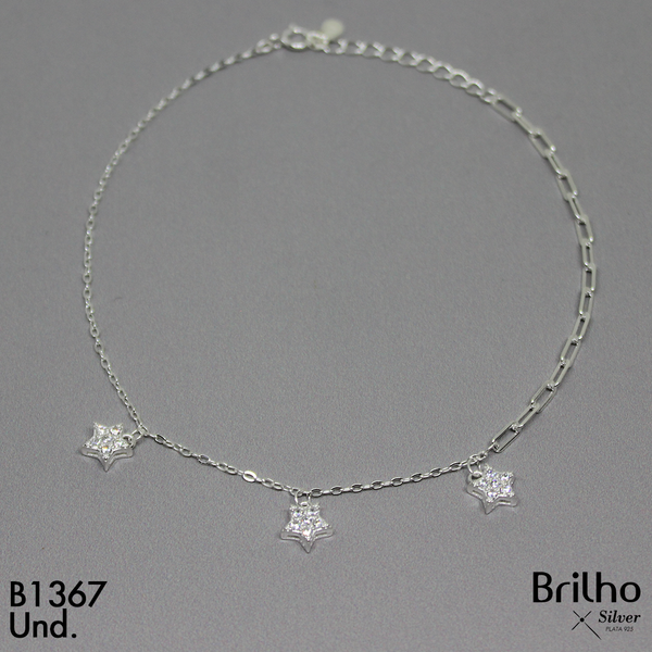 T7N103 TOBILLERA ESTRELLAS MINI MICROCIRCONES