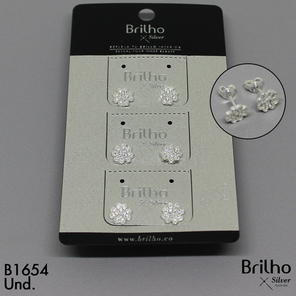 T3N154  TOPO CORAZONES FORMAN TREBOL MICROCIRCON X3