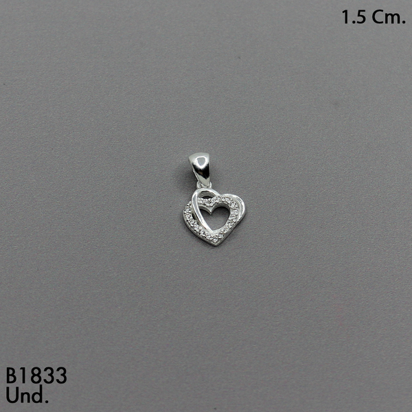 CDJ0124  DIJE  DOBLE CORAZON MICROCIRCON