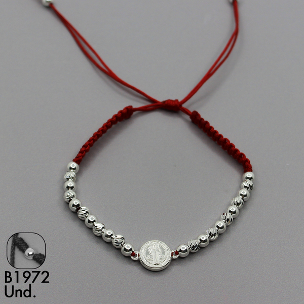 T28N556 PULSERA TEJIDA BALIN DIAMANTADO SAN BENITO
