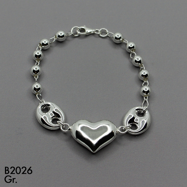 T9N385  PULSERA BALINES , GUCCI , CORAZON