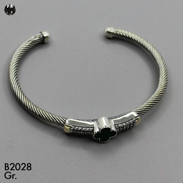 T23N031 ARO ENVEJECIDO TREBOL ORO PLATA