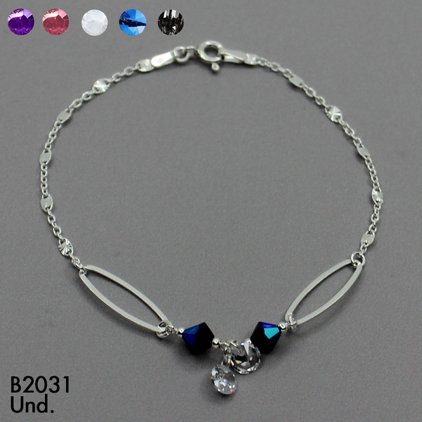 T8N226 PULSERA CIRCULOS OVALADOS MURANO