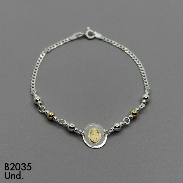 T8N239 PULSERA SAN BENITO ORO PLATA