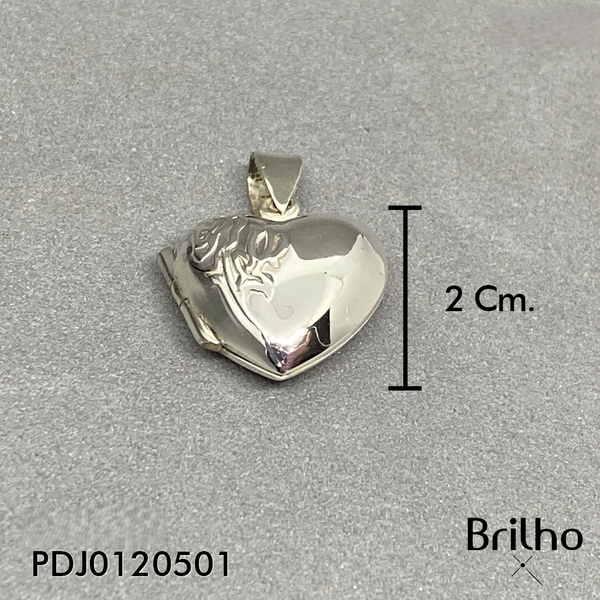 CDJ0433 DIJE RELICARIO CORAZîN MARCADO CON ROSAS