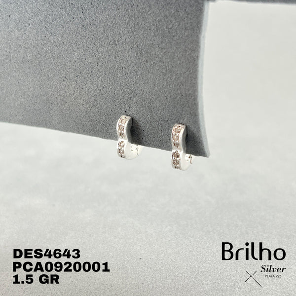 DES4643 CANDONGA SOLO PLATA MICROCIRCON