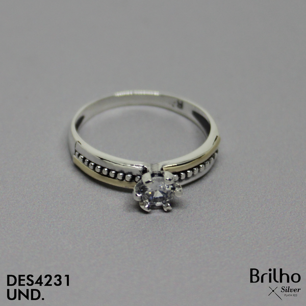 CAN4231 ANILLO SOLITARIO ENVEJECIDO TALLA 09
