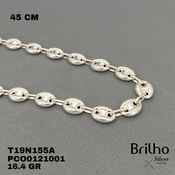 T19N155A CADENA GUCCI SOLO PLATA#8 45CM