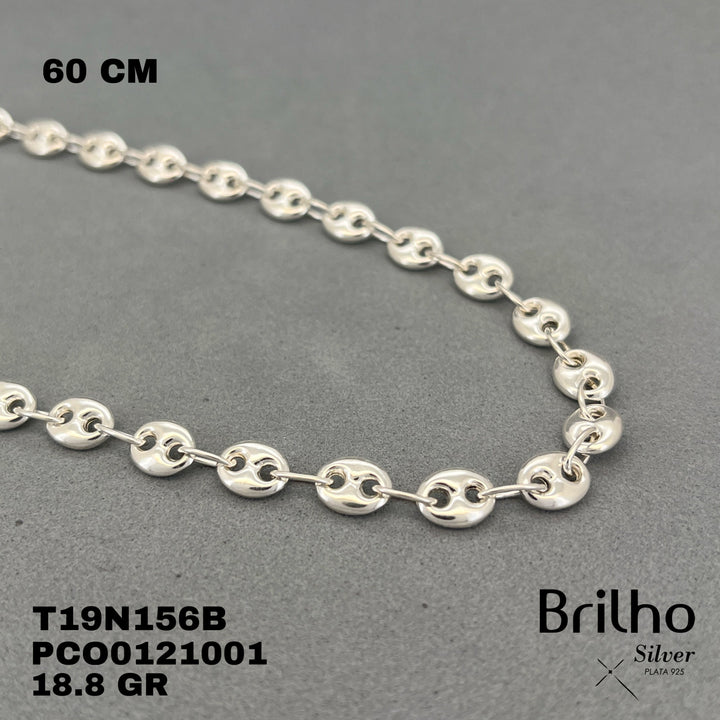 T19N156B CADENA GUCCI SOLO PLATA #6 60CM