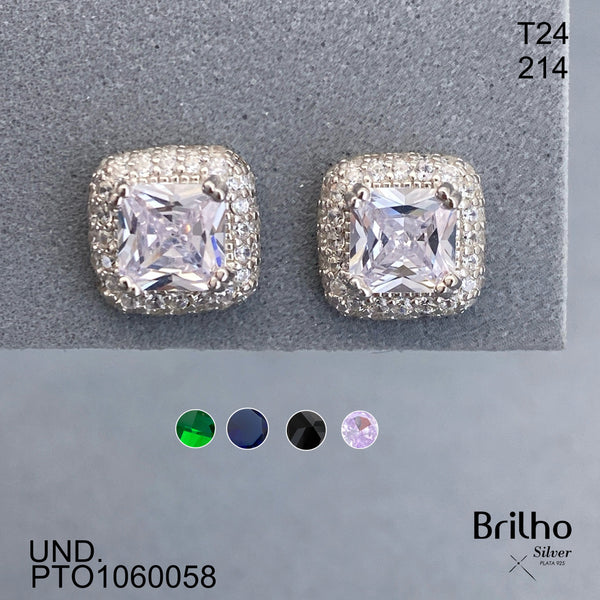 T24N214 ARETE CUADRADO CON CIRCONES