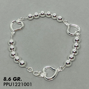 T9N350 PULSERA BALINES Y CORAZON