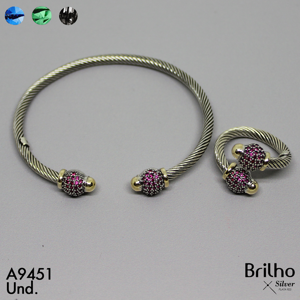 T23N013 ARO TU Y YO ORO PLATA ENVEJECIDO