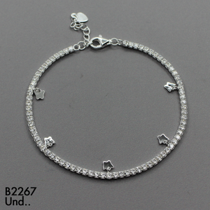 T8N345 PULSERA TIPO TENNIS DIJES MARIPOSAS MINI