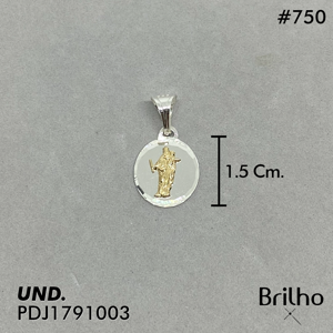 CDJ0750 DIJE VIRGEN MARIA AUXILIADORA ORO PLATA