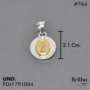 CDJ0764 DIJE VIRGEN MARIA AUXILIADORA ORO PLATA